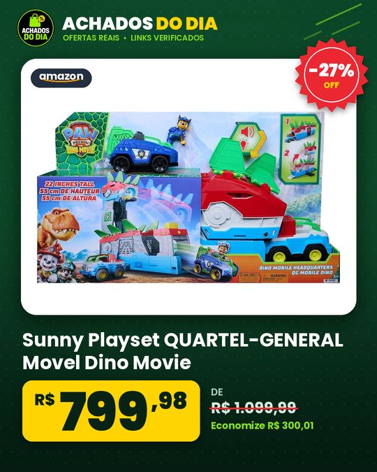 Sunny, Playset QUARTEL-GENERAL Movel Dino Movie, Patrulha Canina