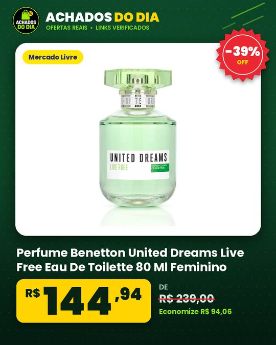 Perfume Benetton United Dreams Live Free Eau De Toilette 80 Ml Feminino