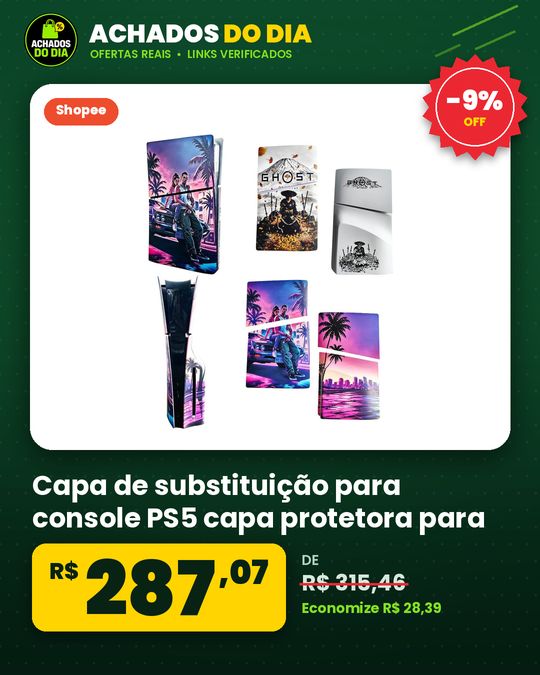 Capa de substituição para console PS5 capa protetora para console PS5 Slim capa para console de jogos PS5 GTA acess
