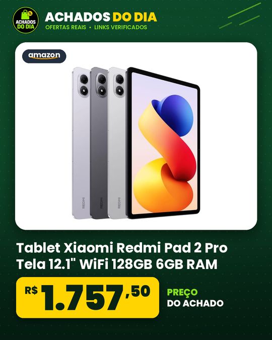 Tablet Xiaomi Redmi Pad 2 Pro Tela 12.1" WiFi 128GB 6GB RAM - Cinza (Graphite Gray)