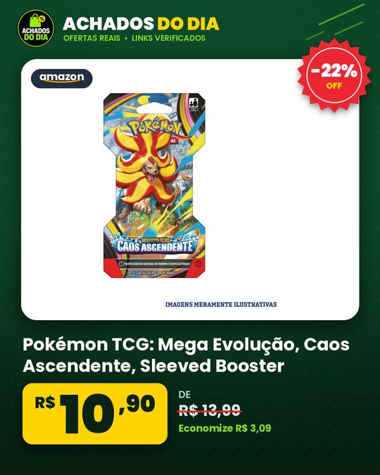 Pokémon TCG: Mega Evolução - Caos Ascendente - Sleeved Booster - Português