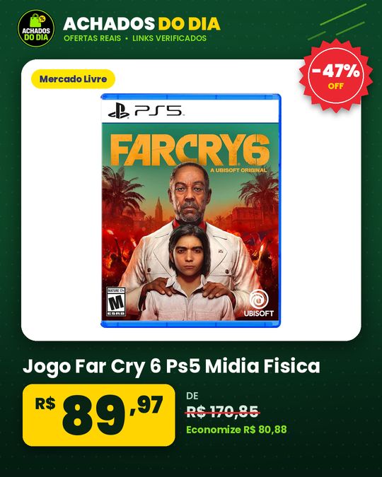 Jogo Far Cry 6 Ps5 Midia Fisica