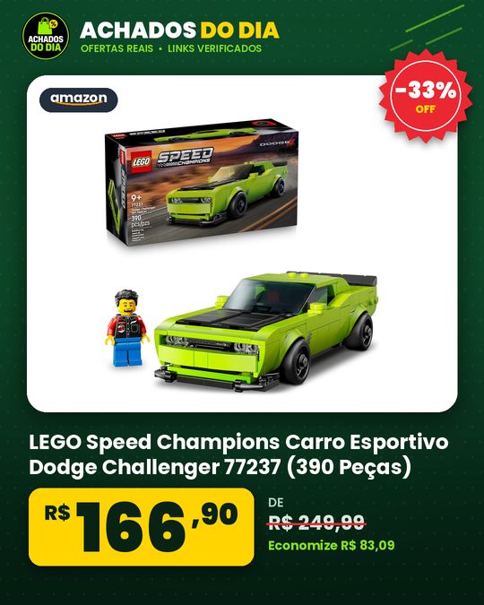 LEGO Speed Champions Carro Esportivo Dodge Challenger 77237 (390 Peças)