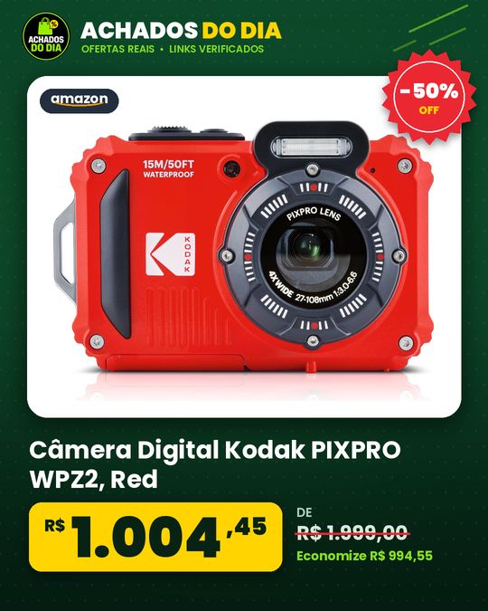 Câmera Digital Kodak PIXPRO WPZ2 - Red