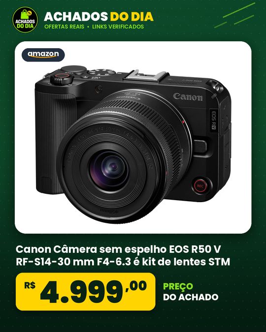 Canon Câmera sem espelho EOS R50 V RF-S14-30 mm F4-6.3 é kit de lentes STM