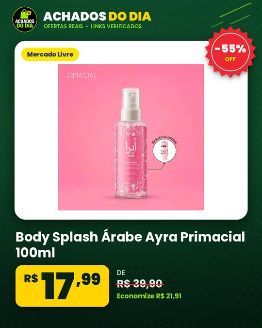 Body Splash Árabe Ayra Primacial 100ml