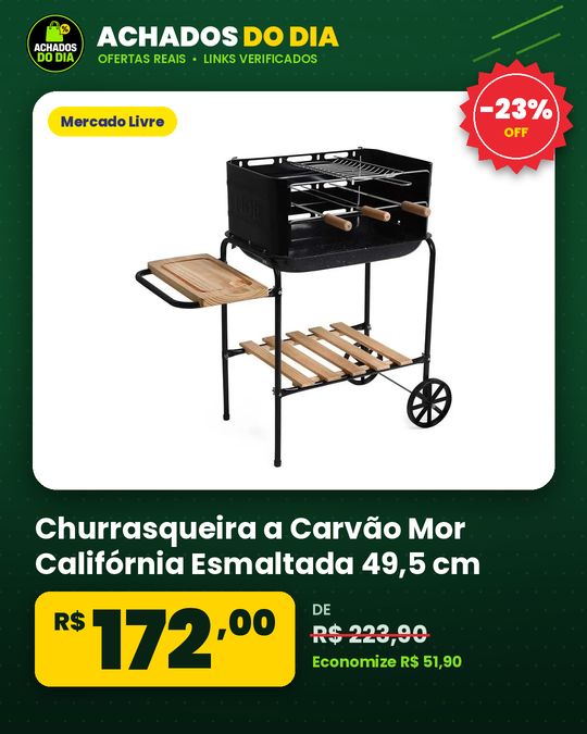 Churrasqueira a Carvão Mor Califórnia Esmaltada 49,5 cm