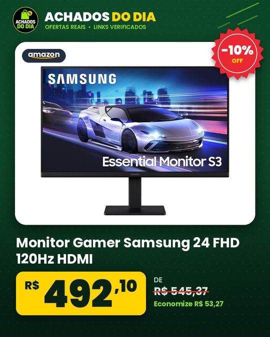 Monitor Gamer Samsung 24 FHD 120Hz HDMI