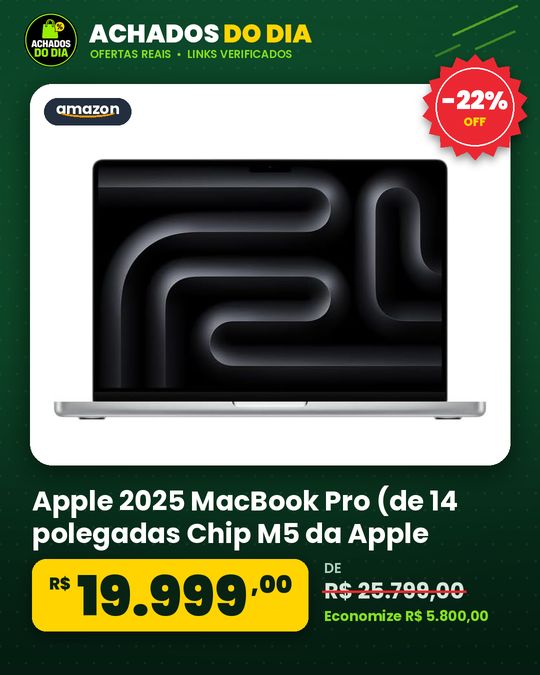 Apple 2025 MacBook Pro (de 14 polegadas Chip M5 da Apple com CPU de 10 núcleos e GPU de 10 núcleos 32GB Memória un