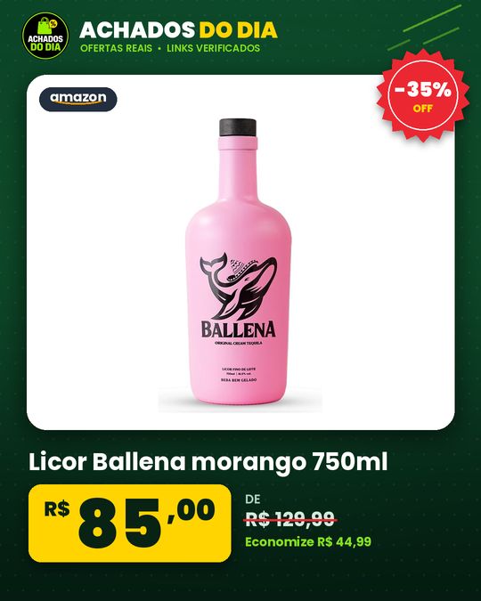 Licor Ballena morango 750ml