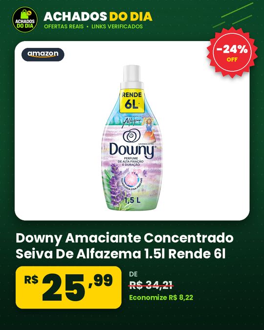 Downy Amaciante Concentrado Seiva De Alfazema 1.5l Rende 6l