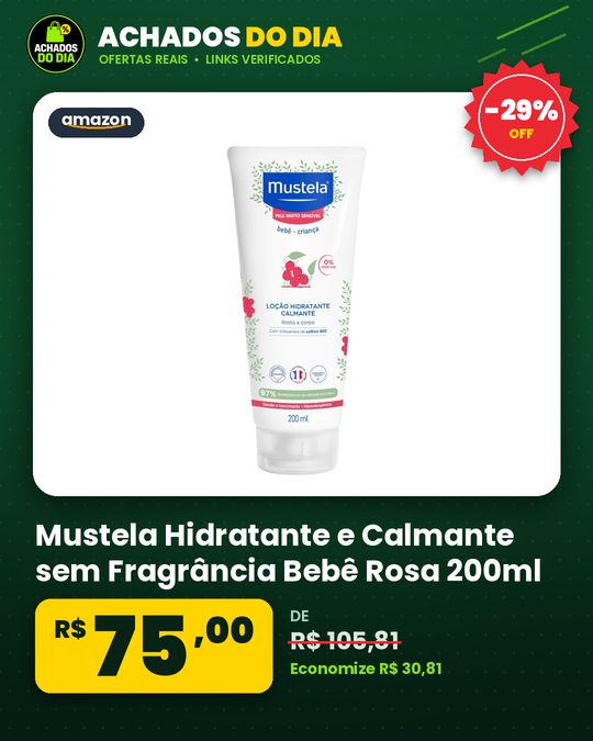 Mustela Hidratante e Calmante sem Fragrância Bebê Rosa 200ml