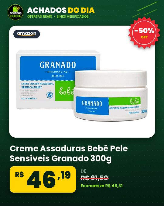 Creme Assaduras Bebê Pele Sensíveis Granado 300g