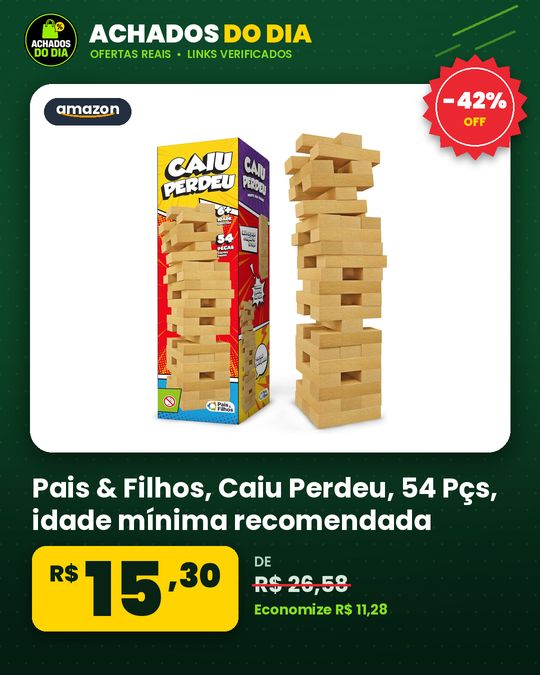 Pais & Filhos - Caiu Perdeu, 54 Pçs, idade mínima recomendada - 6 anos