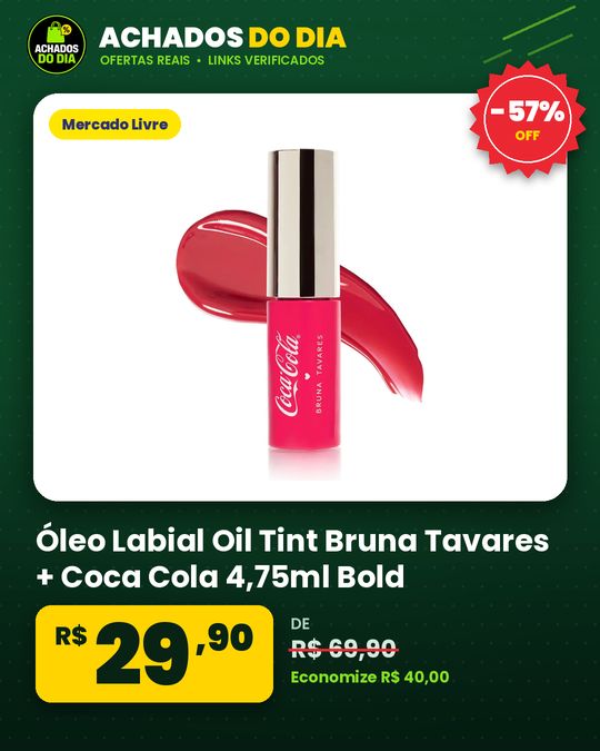 Óleo Labial Oil Tint Bruna Tavares + Coca Cola 4,75ml Bold
