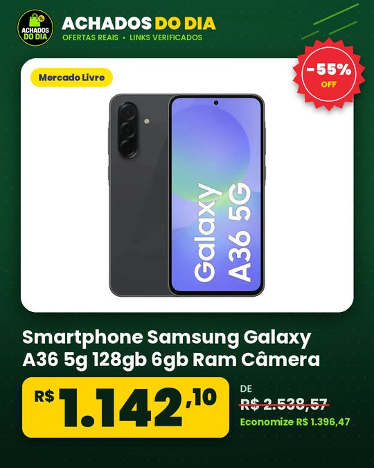 Smartphone Samsung Galaxy A36 5g 128gb 6gb Ram Câmera Tripla De Até 50mp Selfie De 12mp Ip67 Super Amoled