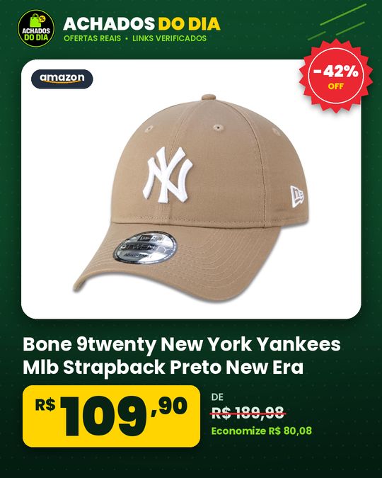 Bone 9twenty New York Yankees Mlb Strapback Preto New Era