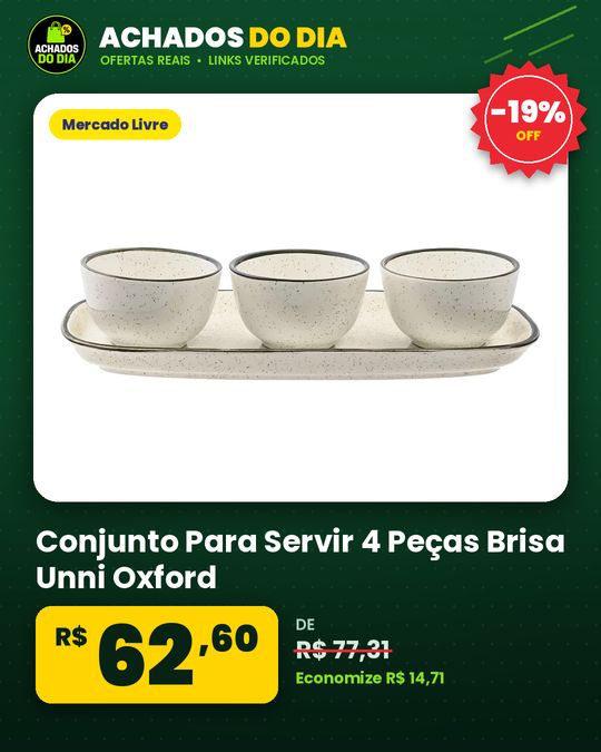 Conjunto Para Servir 4 Peças Brisa Unni Oxford