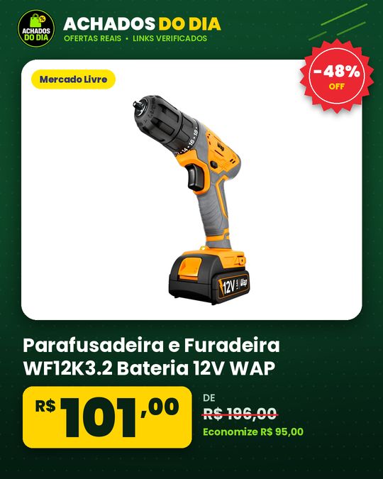 Parafusadeira e Furadeira WF12K3.2 Bateria 12V WAP