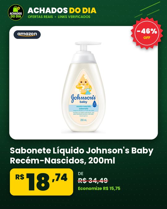 Sabonete Líquido Johnson's Baby Recém-Nascidos, 200ml