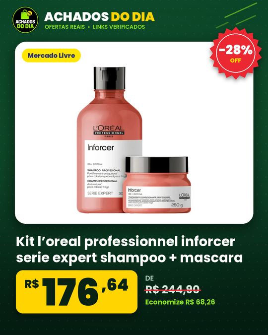 Kit l’oreal professionnel inforcer serie expert shampoo + mascara