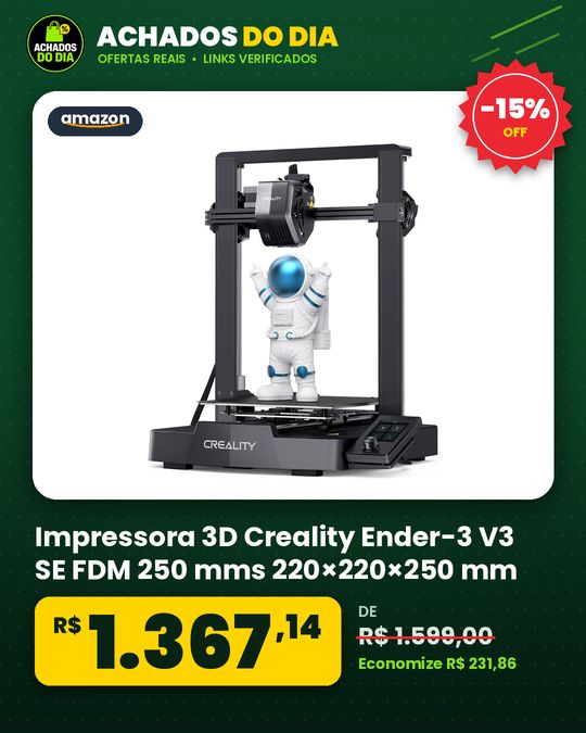 Impressora 3D Creality Ender-3 V3 SE FDM 250 mms 220×220×250 mm