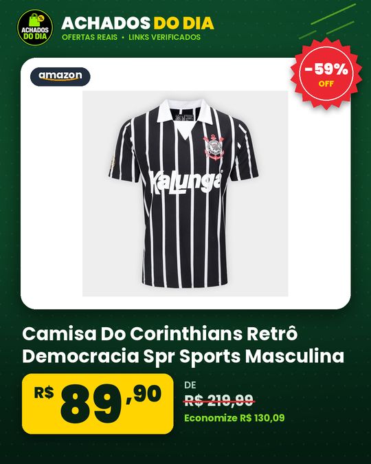 Camisa Do Corinthians Retrô Democracia Spr Sports Masculina