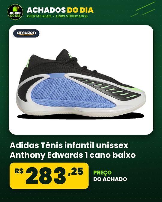 Adidas Tênis infantil unissex Anthony Edwards 1 cano baixo - 35
