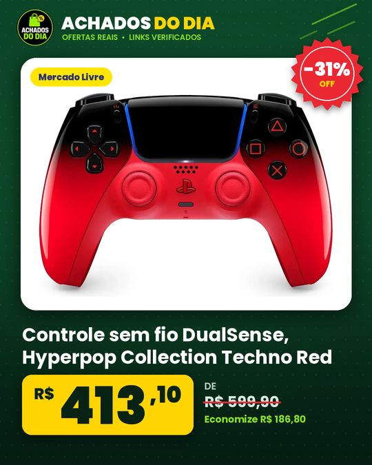 Controle sem fio DualSense - Hyperpop Collection Techno Red