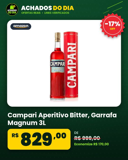 Campari Aperitivo Bitter - Garrafa Magnum 3L