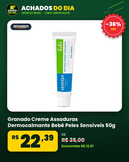 Granado Creme Assaduras Dermocalmante Bebê Peles Sensíveis 50g