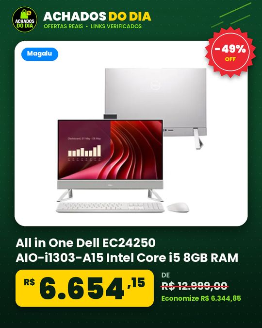 All in One Dell EC24250 AIO-i1303-A15 Intel Core i5 8GB RAM 1TB SSD 238" Full HD Windows 11