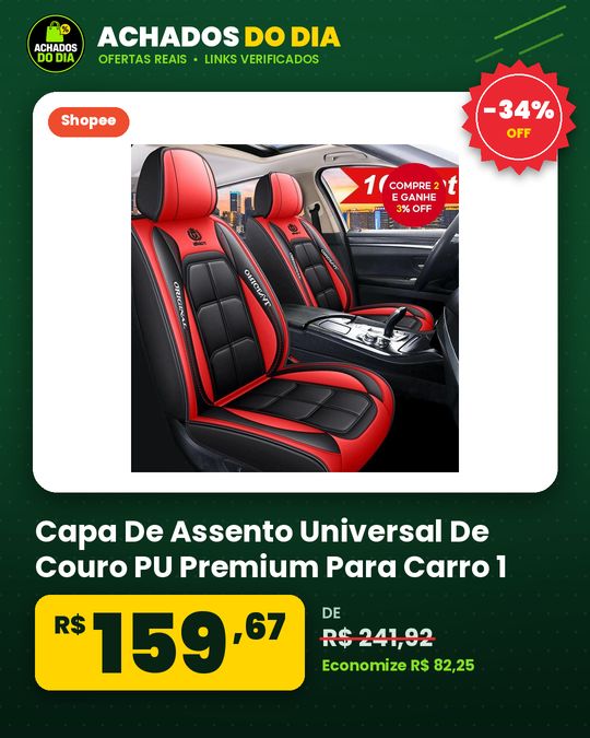 Capa De Assento Universal De Couro PU Premium Para Carro 1 Peça Frontal Ou Conjunto Completo De Almofada Interior À