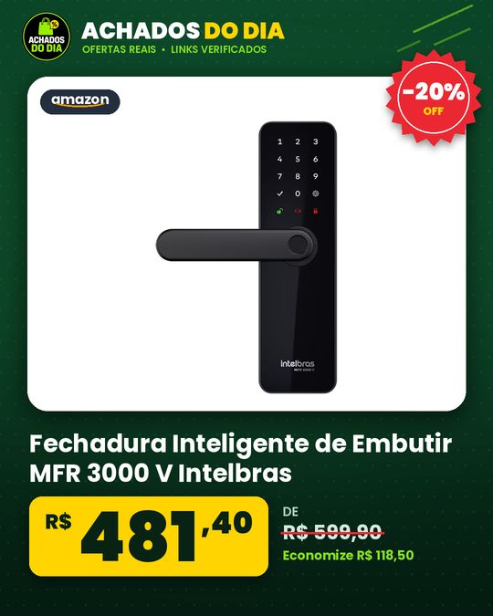 Fechadura Inteligente de Embutir MFR 3000 V Intelbras