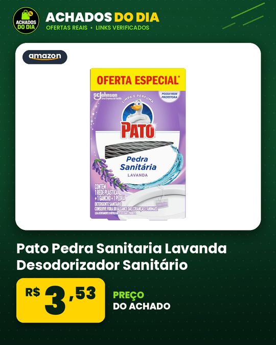 Pato Pedra Sanitaria Lavanda Desodorizador Sanitário, Limpeza Banheiro, 25g