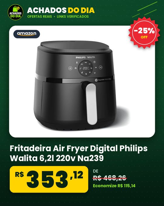 Fritadeira Air Fryer Digital Philips Walita 6,2l 220v Na239