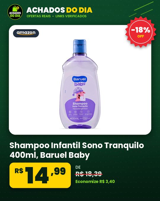 Shampoo Infantil Sono Tranquilo 400ml – Baruel Baby