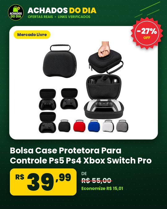Bolsa Case Protetora Para Controle Ps5 Ps4 Xbox Switch Pro