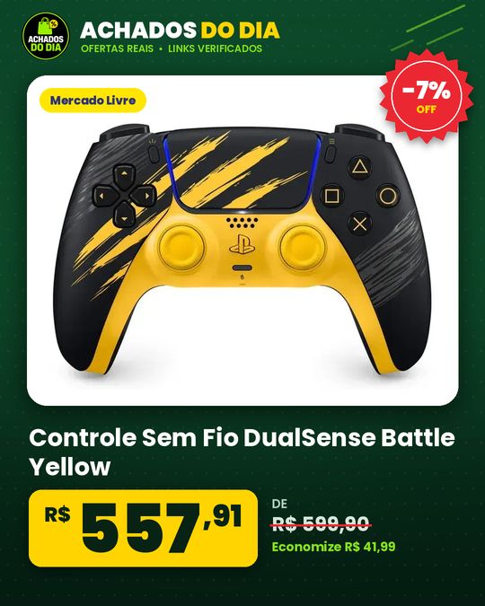 Controle Sem Fio DualSense Battle Yellow