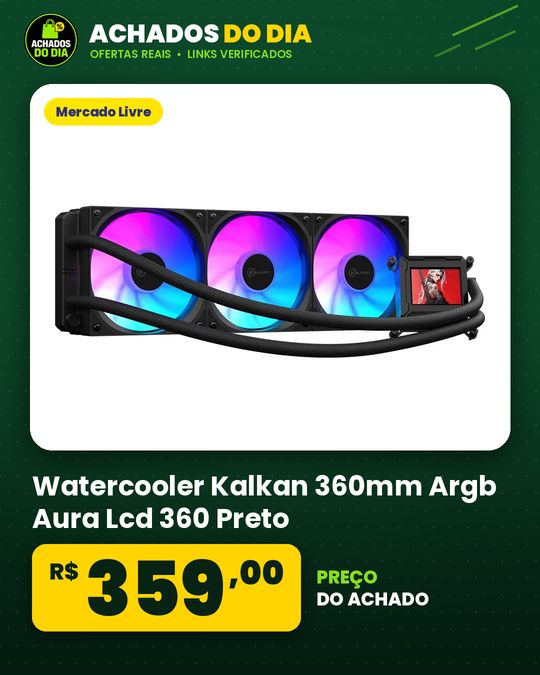Watercooler Kalkan 360mm Argb Aura Lcd 360 Preto