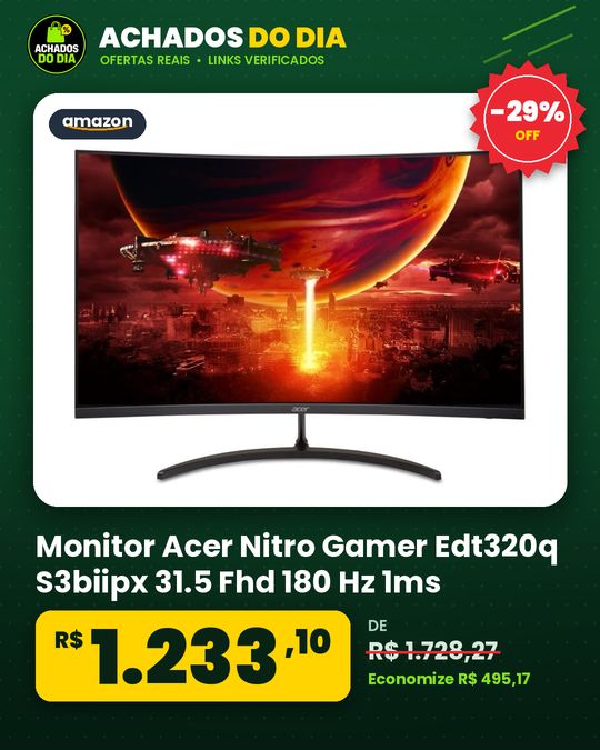 Monitor Acer Nitro Gamer Edt320q S3biipx 31.5 Fhd 180 Hz 1ms