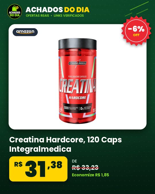 Creatina Hardcore - 120 Caps Integralmedica
