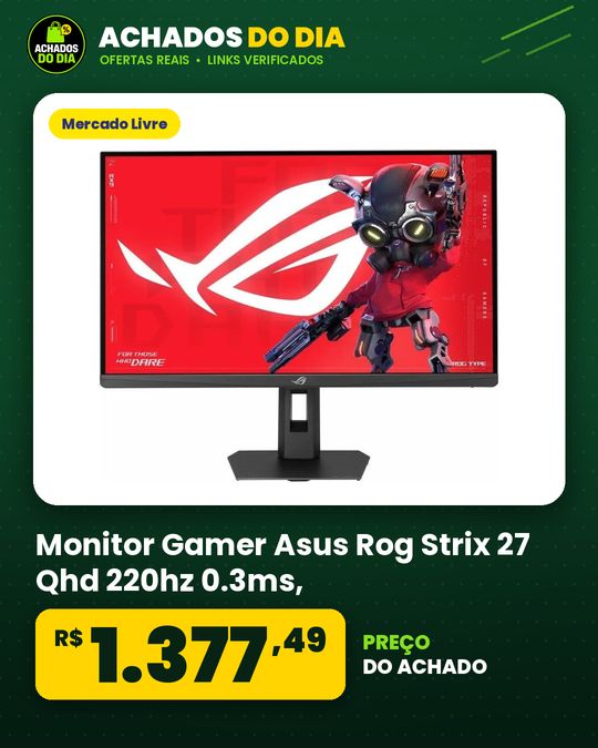 Monitor Gamer Asus Rog Strix 27 Qhd 220hz 0.3ms,