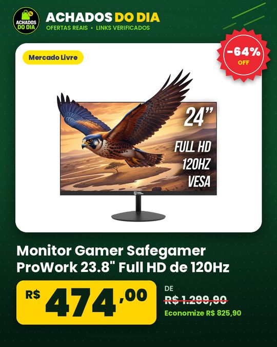 Monitor Gamer Safegamer ProWork 23.8" Full HD de 120Hz