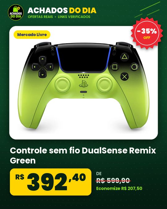 Controle sem fio DualSense Remix Green