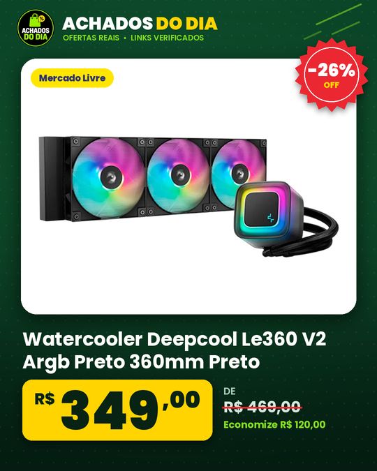 Watercooler Deepcool Le360 V2 Argb Preto 360mm Preto
