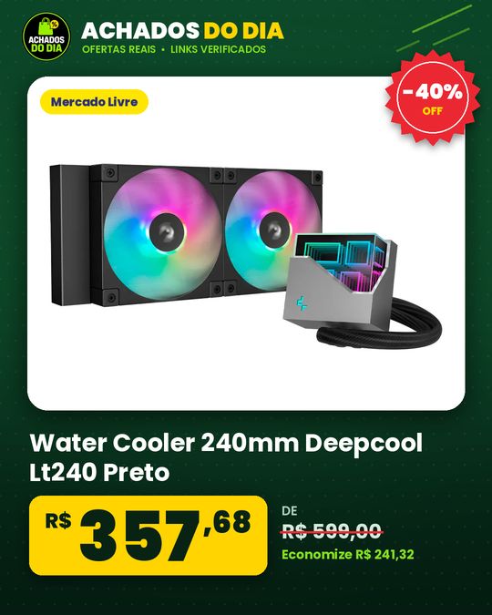 Water Cooler 240mm Deepcool Lt240 Preto
