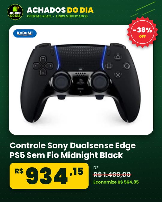 Controle Sony Dualsense Edge PS5 Sem Fio Midnight Black - CFI-ZCP1WY