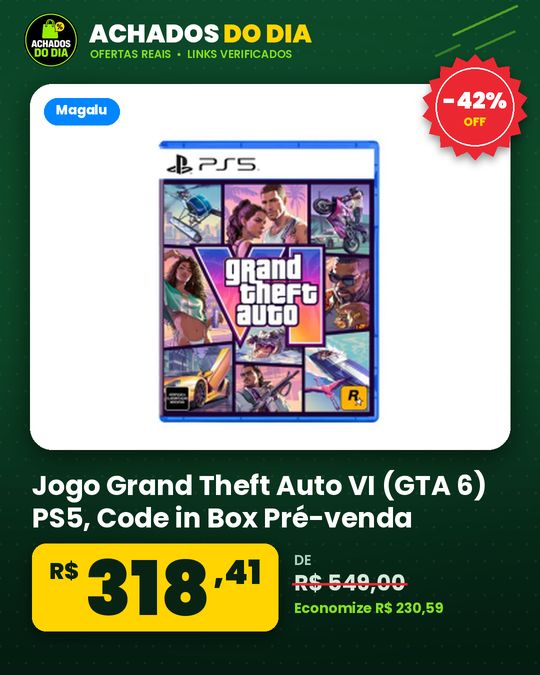 Jogo Grand Theft Auto VI (GTA 6) PS5 - Code in Box Pré-venda - Lançamento 1911