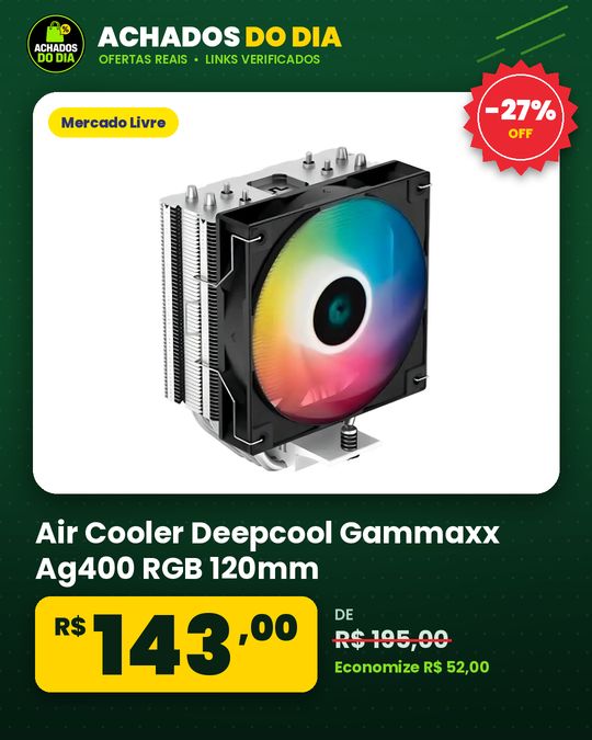 Air Cooler Deepcool Gammaxx Ag400 RGB 120mm